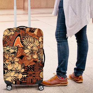 Afro Hibiscus Tropical Luggage Cover African Pattern - African Pride