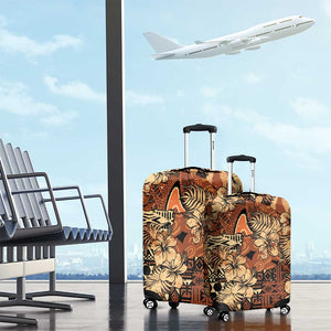 Afro Hibiscus Tropical Luggage Cover African Pattern - African Pride