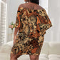 Afro Hibiscus Tropical Off Shoulder Short Dress African Pattern - African Pride