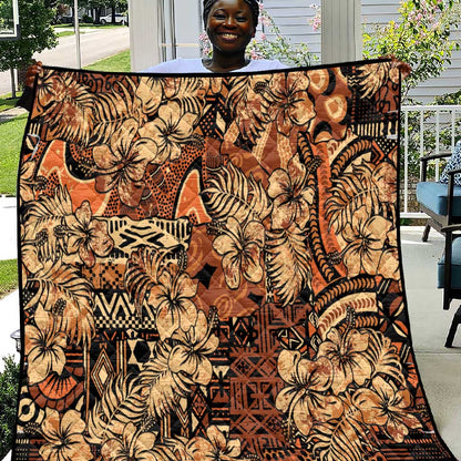 Afro Hibiscus Tropical Quilt African Pattern - African Pride