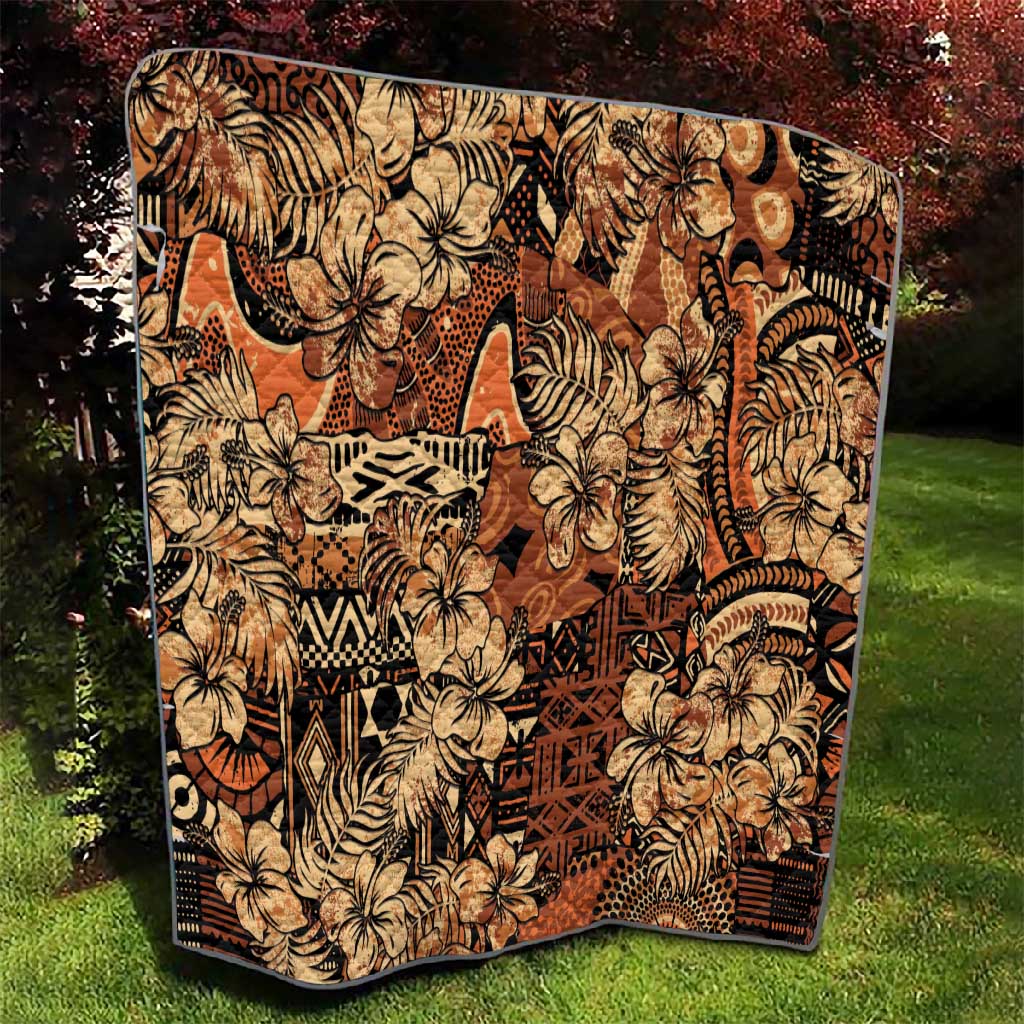 Afro Hibiscus Tropical Quilt African Pattern - African Pride