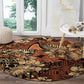 Afro Hibiscus Tropical Round Carpet African Pattern - African Pride