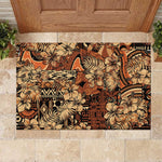 Afro Hibiscus Tropical Rubber Doormat African Pattern - African Pride