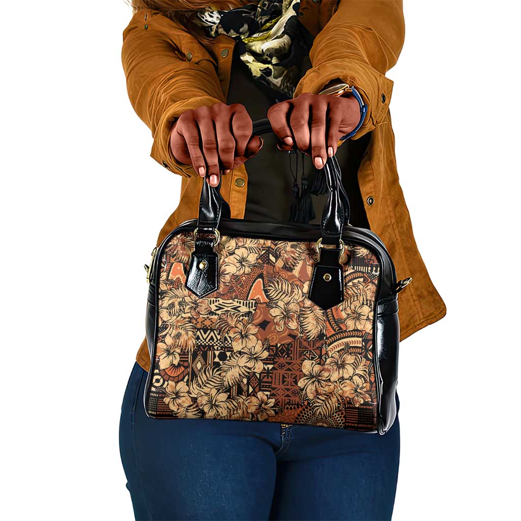 Afro Hibiscus Tropical Shoulder Handbag African Pattern - African Pride