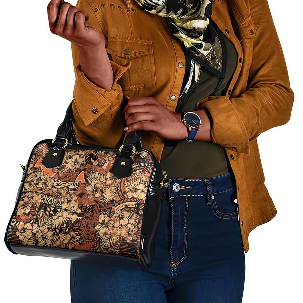 Afro Hibiscus Tropical Shoulder Handbag African Pattern - African Pride