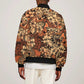 Afro Hibiscus Tropical Sleeve Zip Bomber Jacket African Pattern - African Pride