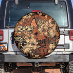 Afro Hibiscus Tropical Spare Tire Cover African Pattern - African Pride