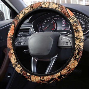 Afro Hibiscus Tropical Steering Wheel Cover African Pattern - African Pride