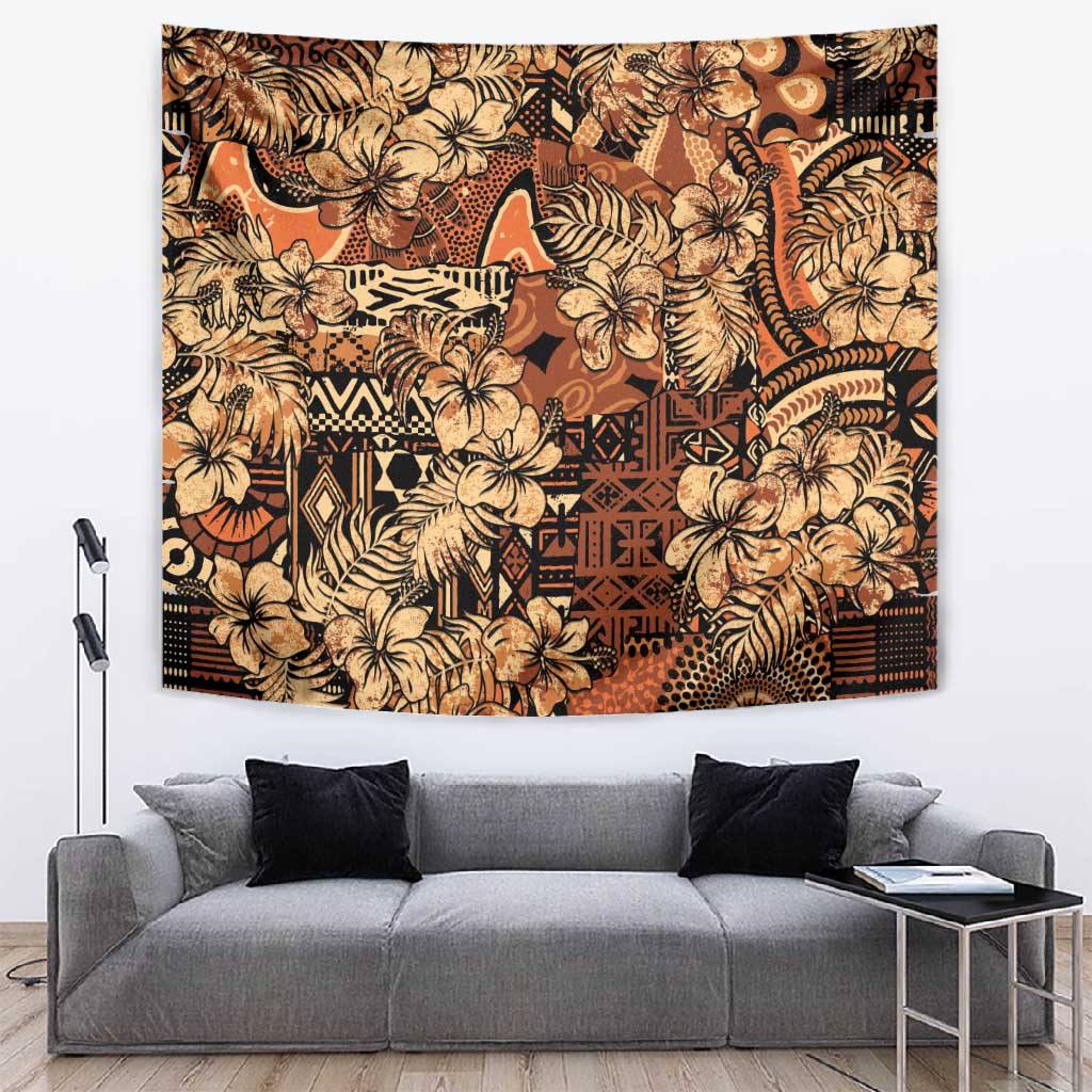 Afro Hibiscus Tropical Tapestry African Pattern - African Pride