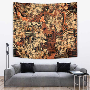 Afro Hibiscus Tropical Tapestry African Pattern - African Pride