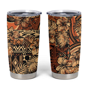 Afro Hibiscus Tropical Tumbler Cup African Pattern - African Pride