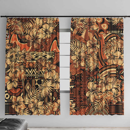 Afro Hibiscus Tropical Window Curtain African Pattern - African Pride