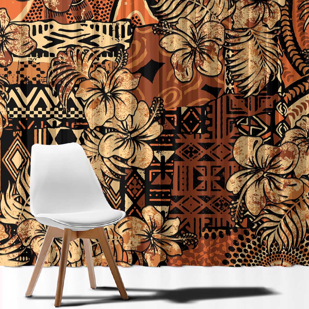 Afro Hibiscus Tropical Window Curtain African Pattern - African Pride