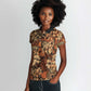 Afro Hibiscus Tropical Women Polo Shirt African Pattern - African Pride