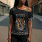 Personalized Halloween Egypt Cross Shoulder Shirt Skull Anubis