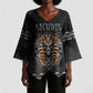 Personalized Halloween Egypt Kimono Sleeve Blouse Skull Anubis