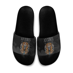 Halloween Egypt Slide Sandals Skull Anubis