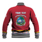 Personalized Liberia Red Dashiki Baseball Jacket - African Pride