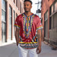 Personalized Liberia Red Dashiki Baseball Jersey - African Pride
