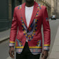 Personalized Liberia Dashiki Blazer Red Color