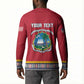 Personalized Liberia Dashiki Button Sweatshirt Red Color