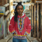 Personalized Liberia Red Dashiki Hoodie - African Pride