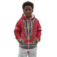 Personalized Liberia Red Dashiki Kid Hoodie - African Pride