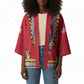 Personalized Liberia Dashiki Kimono Red Color