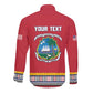 Personalized Liberia Red Dashiki Long Sleeve Button Shirt - African Pride