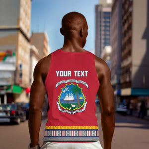 Personalized Liberia Red Dashiki Men Tank Top - African Pride