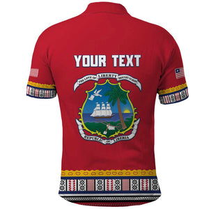 Personalized Liberia Red Dashiki Polo Shirt - African Pride