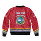 Personalized Liberia Red Dashiki Sleeve Zip Bomber Jacket - African Pride