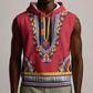 Personalized Liberia Red Dashiki Sleeveless Hoodie - African Pride