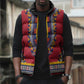 Personalized Liberia Dashiki Sleeveless Puffer Jacket Red Color