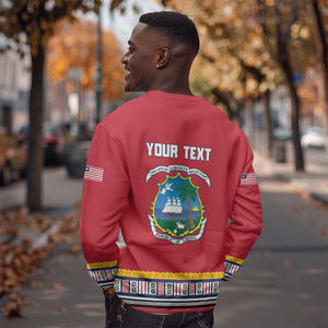 Personalized Liberia Red Dashiki Sweatshirt - African Pride