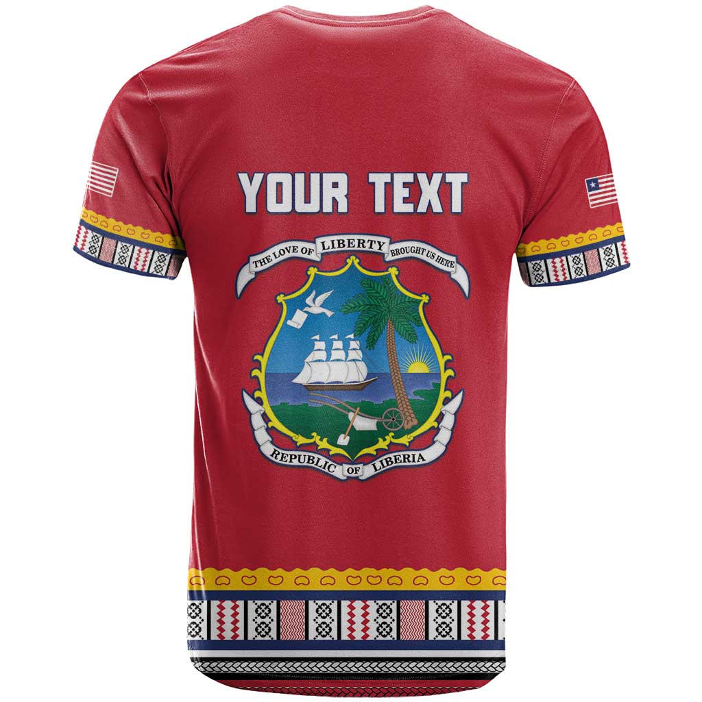 Personalized Liberia Red Dashiki T shirt - African Pride