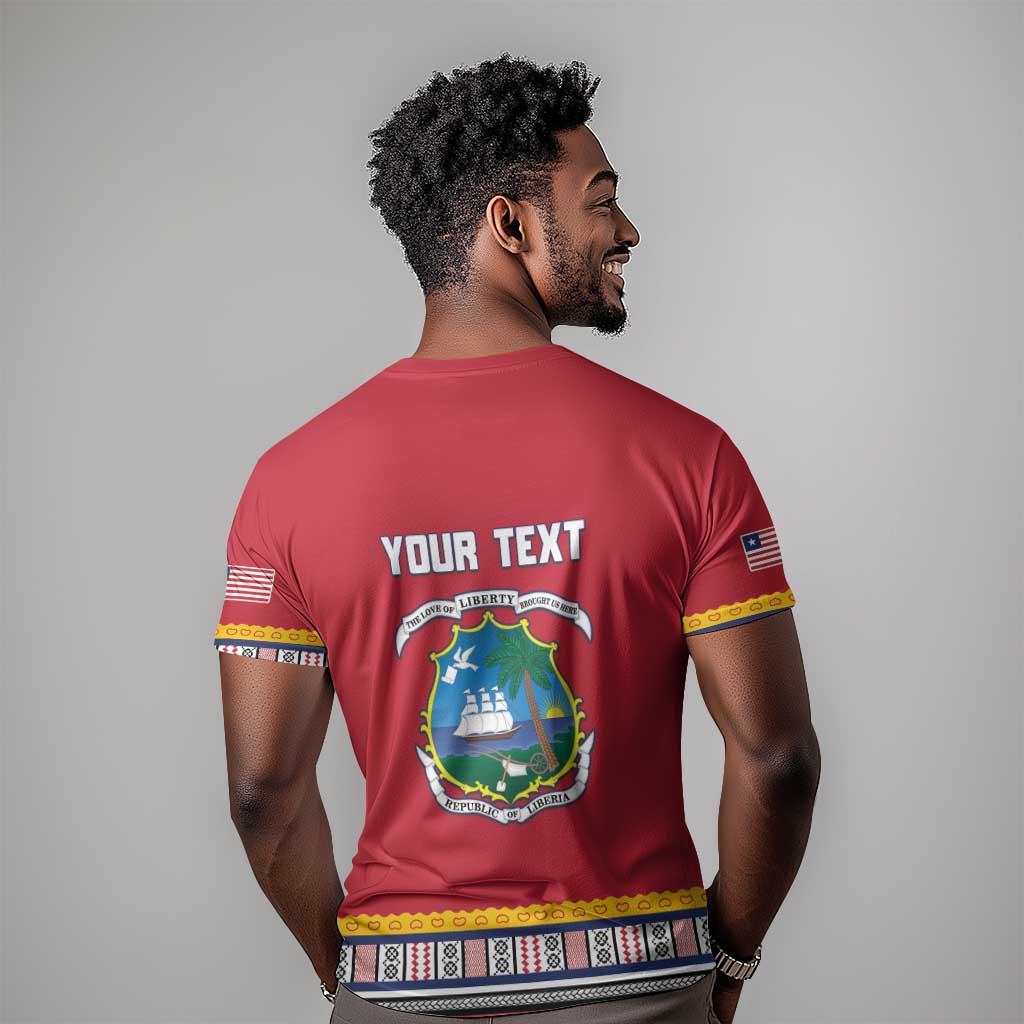 Personalized Liberia Red Dashiki T shirt - African Pride