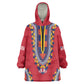 Personalized Liberia Red Dashiki Wearable Blanket Hoodie - African Pride