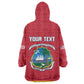 Personalized Liberia Red Dashiki Wearable Blanket Hoodie - African Pride