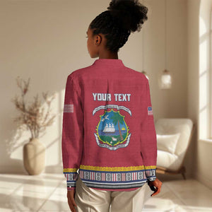 Personalized Liberia Red Dashiki Women Casual Shirt - African Pride