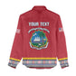 Personalized Liberia Red Dashiki Women Casual Shirt - African Pride