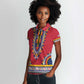 Personalized Liberia Red Dashiki Women Polo Shirt - African Pride