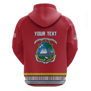 Personalized Liberia Red Dashiki Zip Hoodie - African Pride