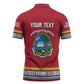 Personalized Liberia Dashiki Zipper Polo Shirt Red Color