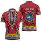 Personalized Liberia Dashiki Zipper Polo Shirt Red Color
