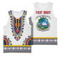 Personalized Liberia White Dashiki Basketball Jersey - African Pride