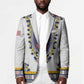 Personalized Liberia Dashiki Blazer White Color