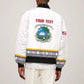 Personalized Liberia White Dashiki Bomber Jacket - African Pride