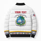Personalized Liberia Dashiki Bomber Puffer Jacket White Color