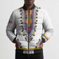 Personalized Liberia Dashiki Bomber Puffer Jacket White Color